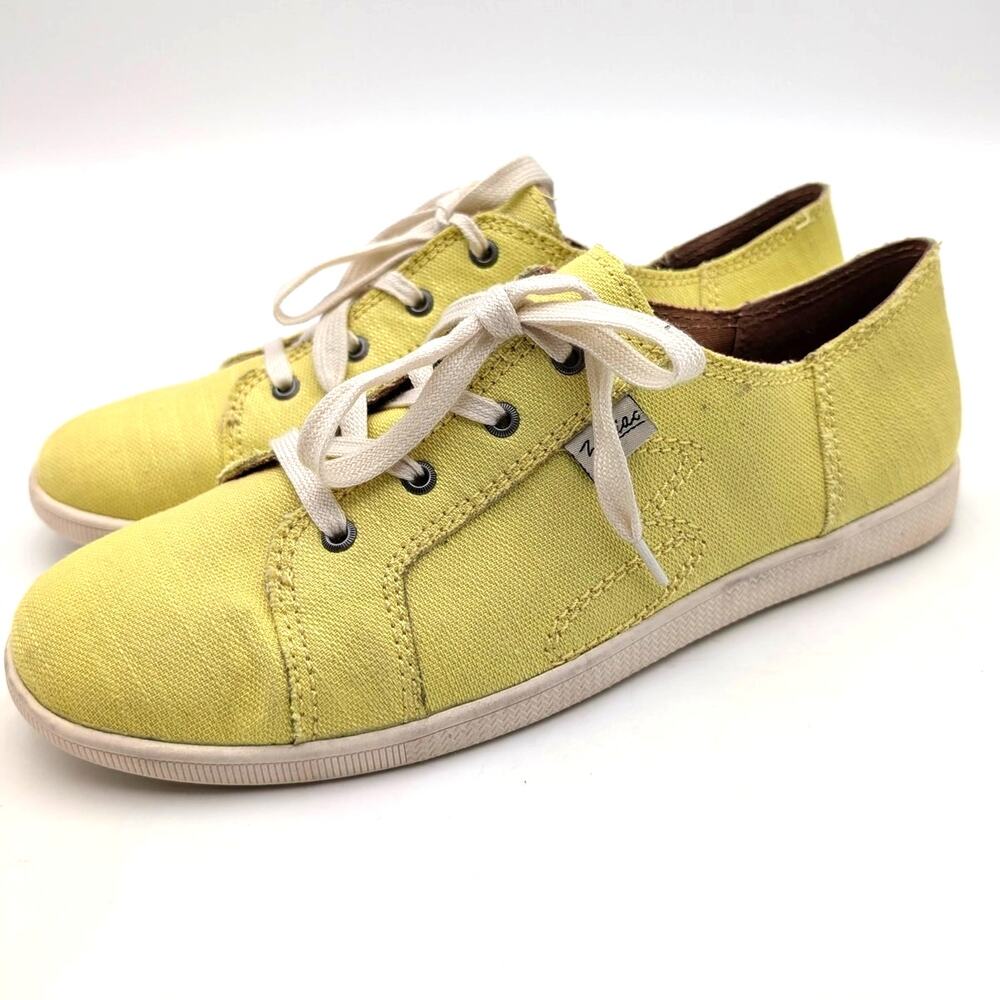 Zodiac Love Women's Lace-Up Casual Canvas Sneaker Shoes Yellow Size US11M EU41